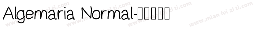 Algemaria Normal字体转换